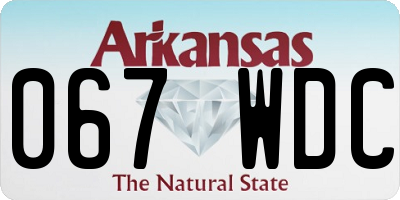 AR license plate 067WDC