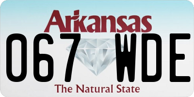 AR license plate 067WDE