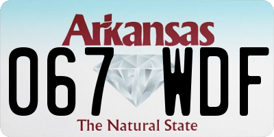 AR license plate 067WDF