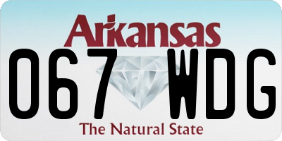 AR license plate 067WDG