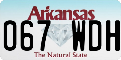 AR license plate 067WDH
