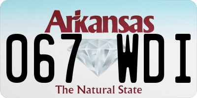 AR license plate 067WDI