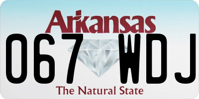 AR license plate 067WDJ