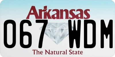 AR license plate 067WDM
