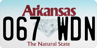 AR license plate 067WDN