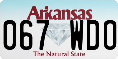 AR license plate 067WDO