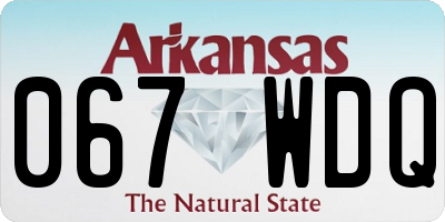 AR license plate 067WDQ