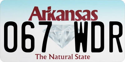 AR license plate 067WDR
