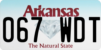 AR license plate 067WDT