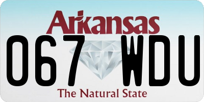AR license plate 067WDU