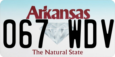 AR license plate 067WDV
