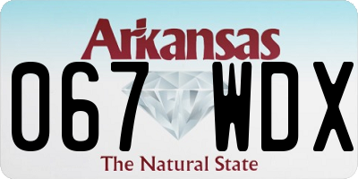 AR license plate 067WDX