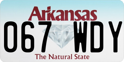 AR license plate 067WDY