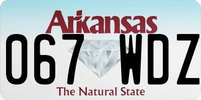 AR license plate 067WDZ