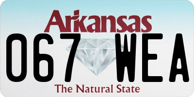 AR license plate 067WEA
