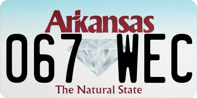 AR license plate 067WEC