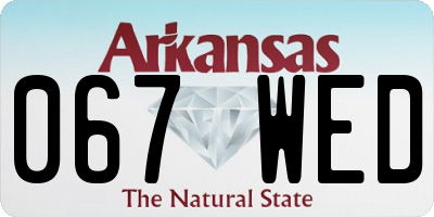AR license plate 067WED