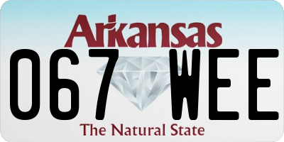 AR license plate 067WEE