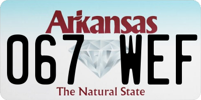 AR license plate 067WEF