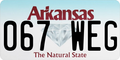 AR license plate 067WEG