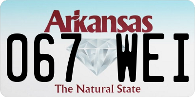 AR license plate 067WEI
