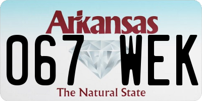 AR license plate 067WEK