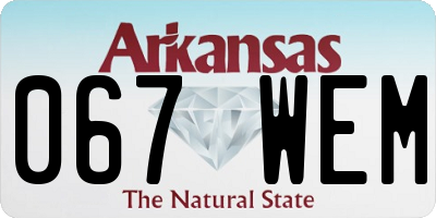 AR license plate 067WEM