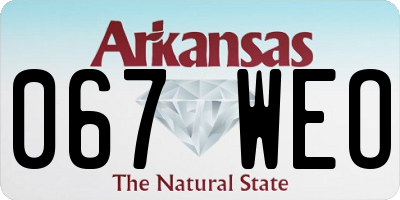 AR license plate 067WEO