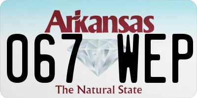 AR license plate 067WEP