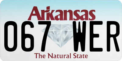 AR license plate 067WER