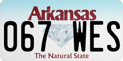 AR license plate 067WES