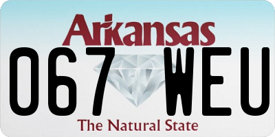 AR license plate 067WEU