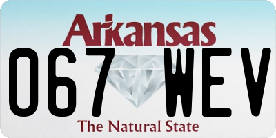 AR license plate 067WEV