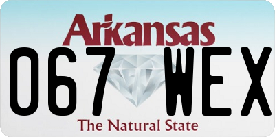 AR license plate 067WEX