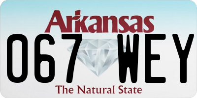 AR license plate 067WEY