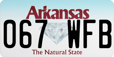 AR license plate 067WFB