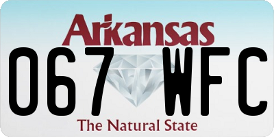 AR license plate 067WFC
