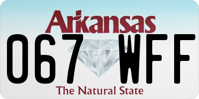 AR license plate 067WFF