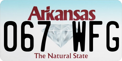 AR license plate 067WFG