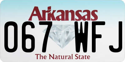 AR license plate 067WFJ