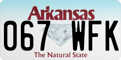 AR license plate 067WFK
