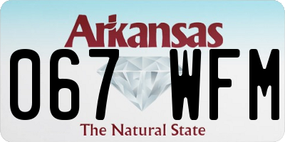 AR license plate 067WFM