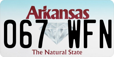 AR license plate 067WFN