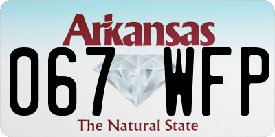 AR license plate 067WFP