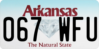 AR license plate 067WFU