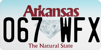 AR license plate 067WFX