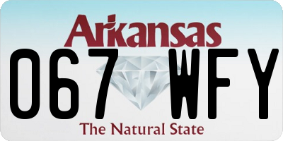 AR license plate 067WFY