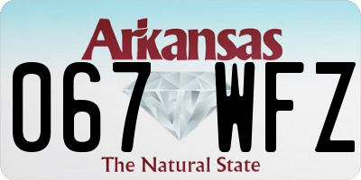 AR license plate 067WFZ
