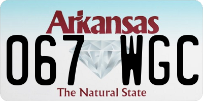 AR license plate 067WGC