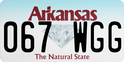 AR license plate 067WGG